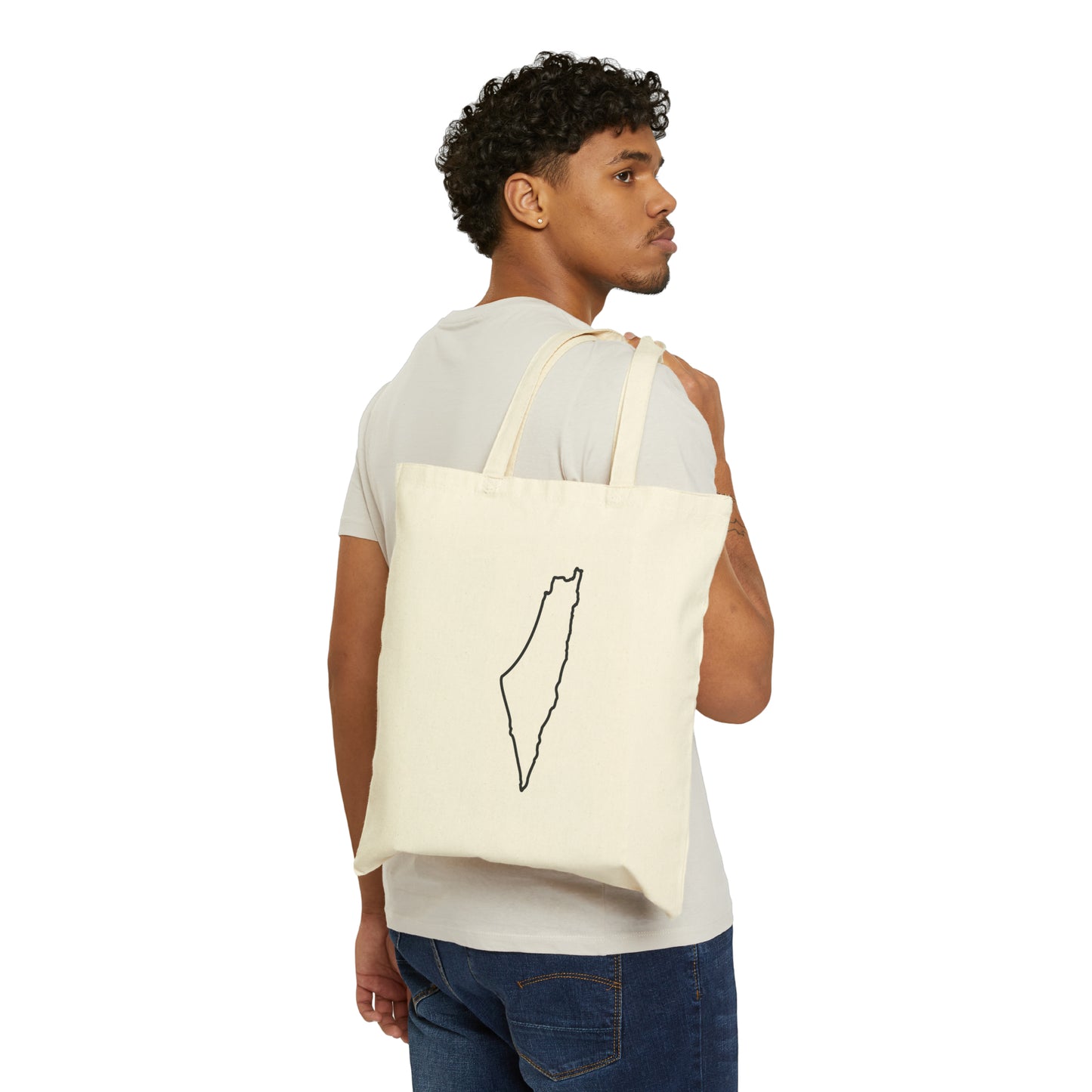 Palestine Map Canvas Tote